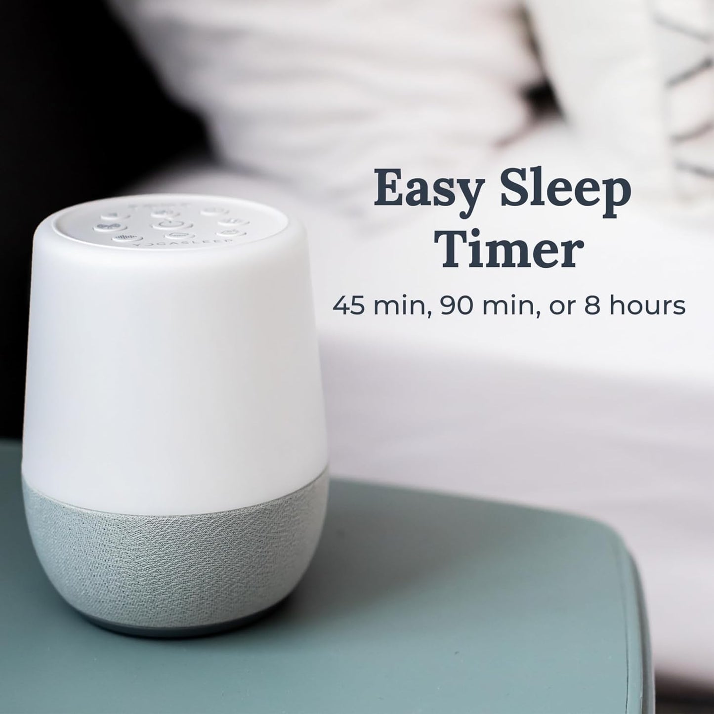 Yogasleep Nod White Noise Sound Machine, With Soft Night Light & Sleep Timer, 20 Sound Options Including Lullabies, Nature & Pink Noise, Sleep Aid For Baby & Adults, Noise Canceling For Office Privacy