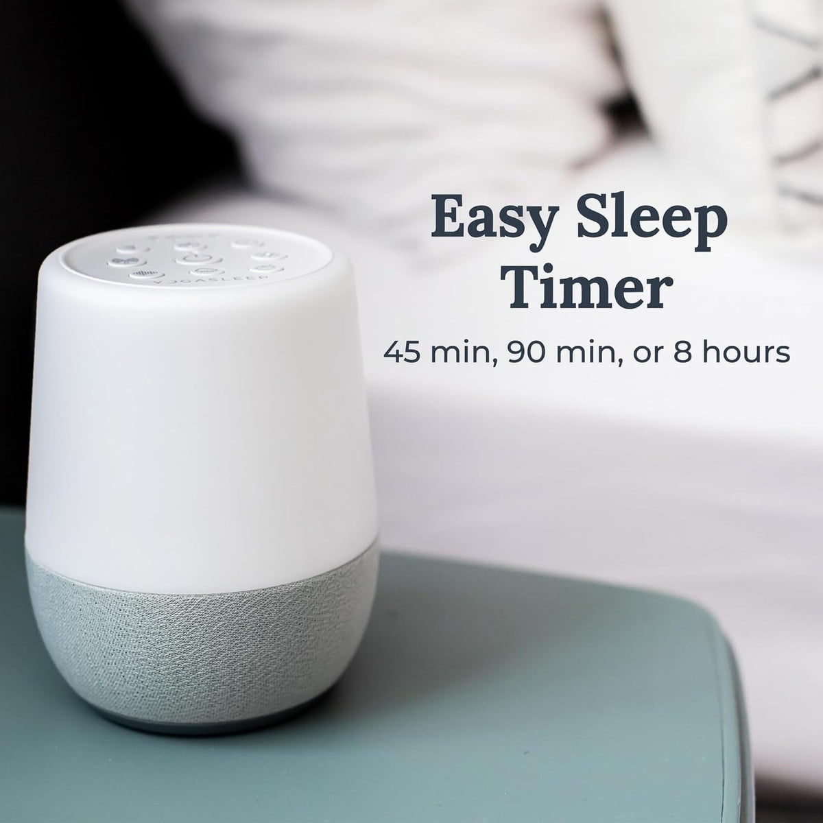 Yogasleep Nod White Noise Sound Machine, With Soft Night Light & Sleep Timer, 20 Sound Options Including Lullabies, Nature & Pink Noise, Sleep Aid For Baby & Adults, Noise Canceling For Office Privacy