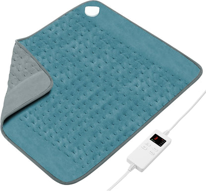 NBKLS Heating Pads for Back Neck Shoulder Pain, Electric Heating Pad Auto Shut Off, Fast Heat, Large Heating Pad Christmas Gift for Women Men, Birthday Gifts for Mom Dad (Blue)