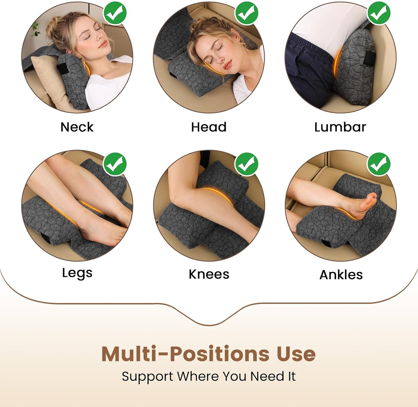 SUPA MODERN Adjustable Headrest Pillow for Recliner, Armchair & Sofa – Breathable, Non-Slip Shredded Memory Foam with Washable Cover for Neck Support & Pain Relief (Straps)