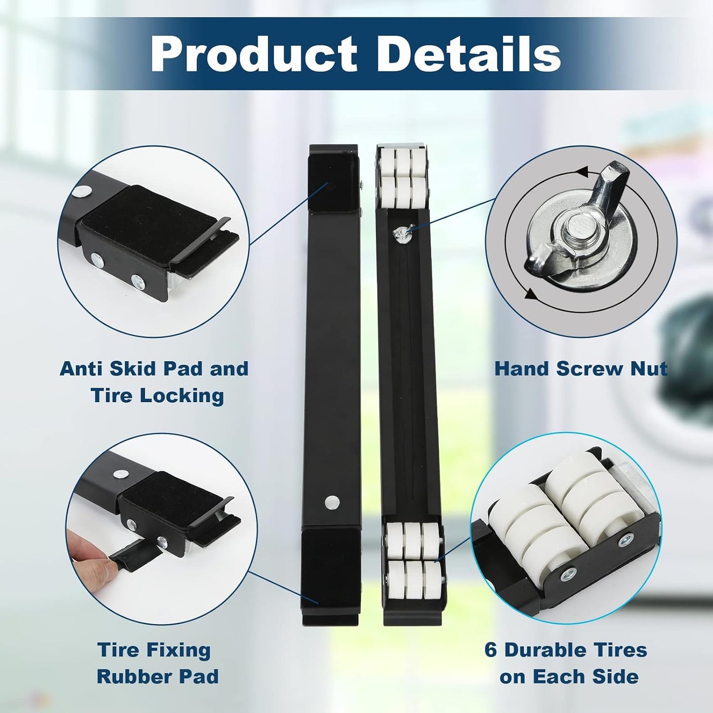 Lemtrflo Refrigerator Sliders, Appliance Rollers, Wheels for Cooler | Appliance Mover