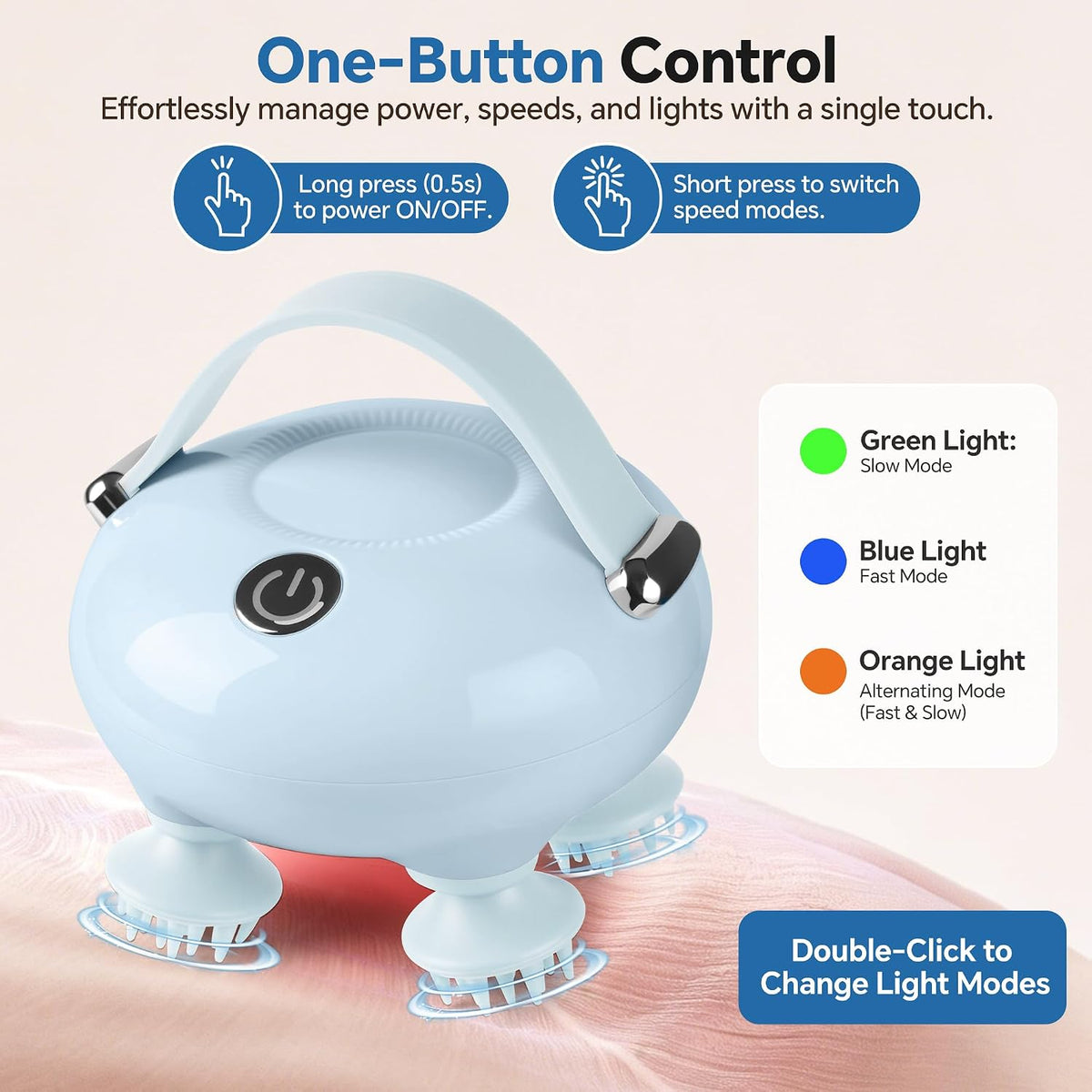 Scalp Massager, Head Massager Scalp with Tangle-Resistant Design