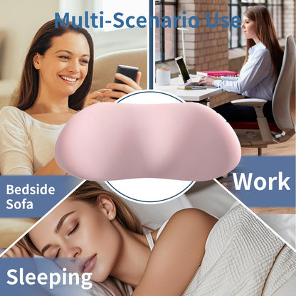 GDLKPS Sleep Lumbar Support Pillow is Used to Relieve Low Back Pain.Memory Foam Back Wedge Bolster Pillow for Side Sleepers for Car, Bed, Chair, Sofa Lower Back Pillow for Sleeping (Pink) (Pink)