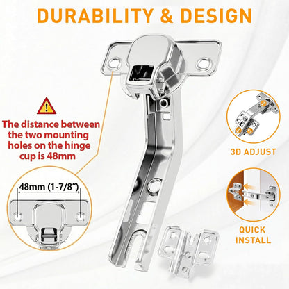 Cabinet Hinge Repair Plate Kit, 12Pcs Hinges Repair Fixing Plates | Stainless Steel for Kitchen Cupboard Door Replacement Rust Resistant With Mounting Screw