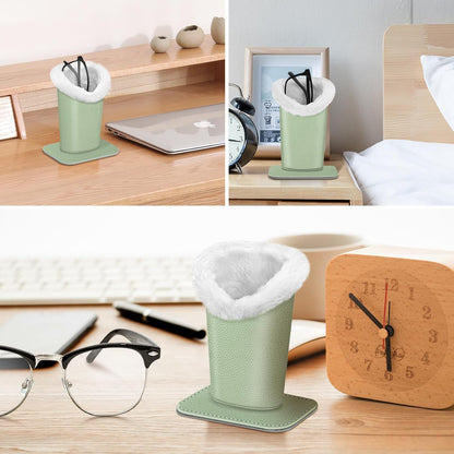 FINTIE Plush Lined Eyeglasses Holder, Glasses Stand Case For Nightstand | Soft Plush Lining, Bedside Eyeglasses Holder, Office Desktop Organizer, Small Item Storage, Anti-Scratch - Colors B