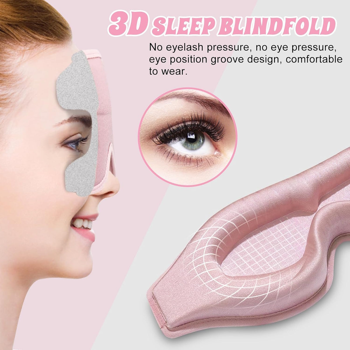 3D Advanced Eye Mask for Sleeping, Ultra Delicate Soft Skin Friendly Eye mask,100% Blackout Sleep Eye Mask for Sleep, Eyelash Extension Sleep mask, Sleeping Eye Masks for Men and Women