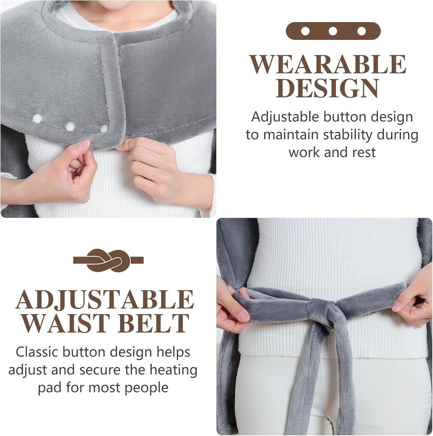 ThermoNest Heating Pad for Neck & Shoulder & Back Pain Relief with Auto Shut Off
