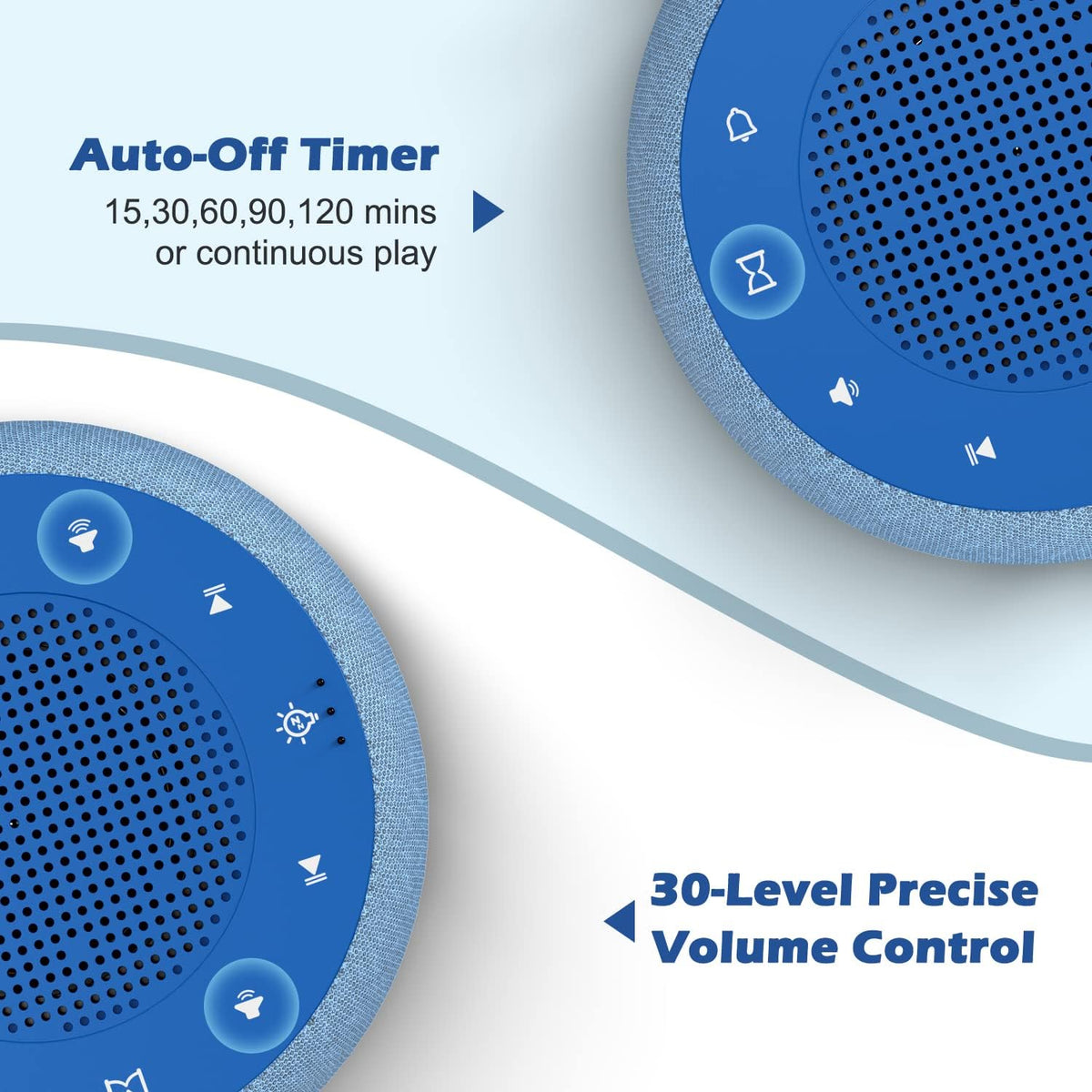 Buffbee Pro 2nd Gen| Sound Machine, Alarm Clock with Bluetooth Speaker