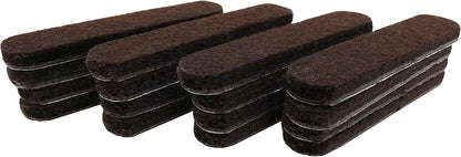 Shepherd Hardware 9865 1/2-Inch x 2-5/8-Inch Heavy Duty Self-Adhesive Felt Furniture Strips, 16-Pack, Brown