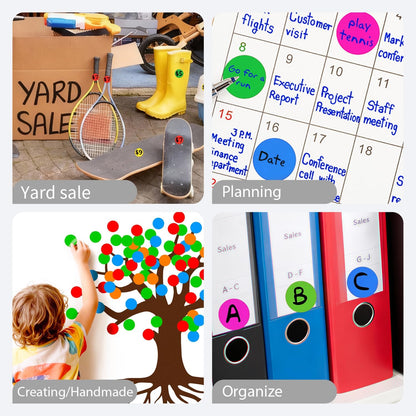 300 PCS Blue Dot Stickers with Sticker Dispenser,Round Coding Labels Circle Dots Labels Stickers,Circle Dot Stickers Label Sticker for Office,Classroom,Small Business,Papers