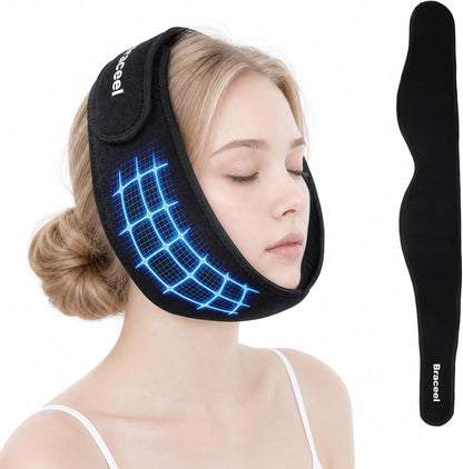 Wisdom Teeth Ice Pack Head Wrap, Jaw Face Ice Pack for Oral Surgery TMJ Relief Tooth Extraction, Reusable Hot & Cold Therapy Pack for Wisdom Teeth Removal Tonsillectomy, Pink