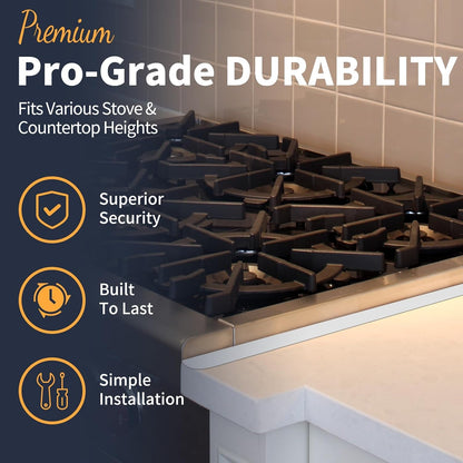 Stove Gap Covers Stainless Steel, 2 Pack Stove Gap Filler Easy Retractable Length 13.8" to 27.5", Width 0.79" Stove Gap Guards Range Trim Kit, Heat Resistant Guard Between Stove Top & Counter