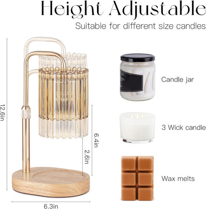 Candeldo Candle Warmer Lamp with Timer: Black Wax Melt Warmer