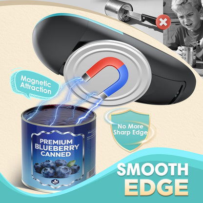 Electric Can Opener, One Touch Hands Free Automatic Can Opener for Weak Hands & Seniors with Arthritis, Food Safe and Smooth Edge Battery Operated Can Openers for Kitchen Fits All Cans Kitchen Gadget