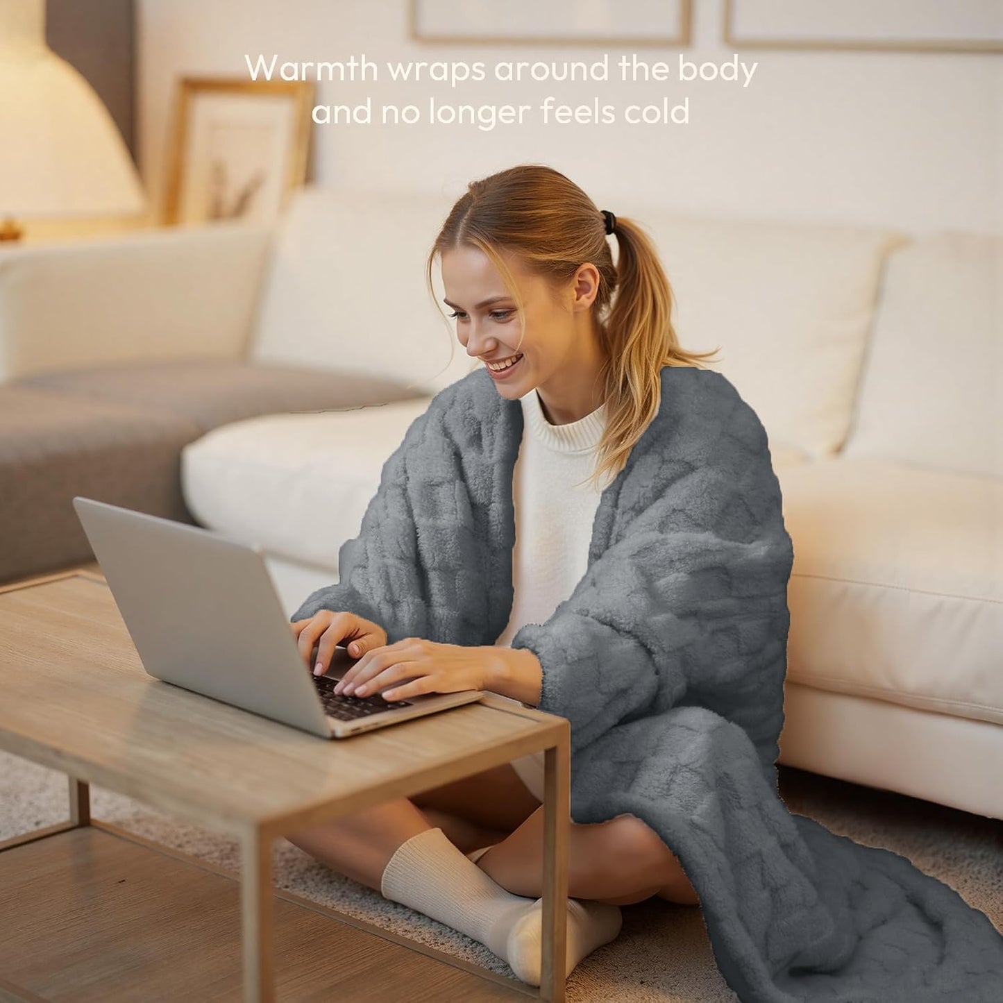 Templewet Heated Blanket Throw 50" x 60",Cute Electric Blanket,Racoon | Timer Settings,Auto Off,Soft Sherpa Heated Throw Blanket,Machine Washable,Fast Heating for Sofa Bed Office Use,Gifts for Mom