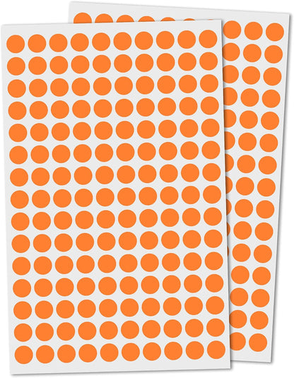 3000 Pieces, Small Colored Dot Round Stickers Labels - 10 Colors, 0.375"