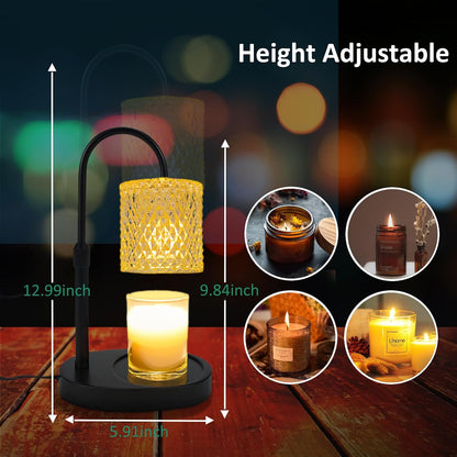 Candle Warmer Lamp with Timer Dimmer Adjustable Height, Birthday Gifts for Women, Candle Warmer for Jar Candles House Warming Gifts New Home Decor