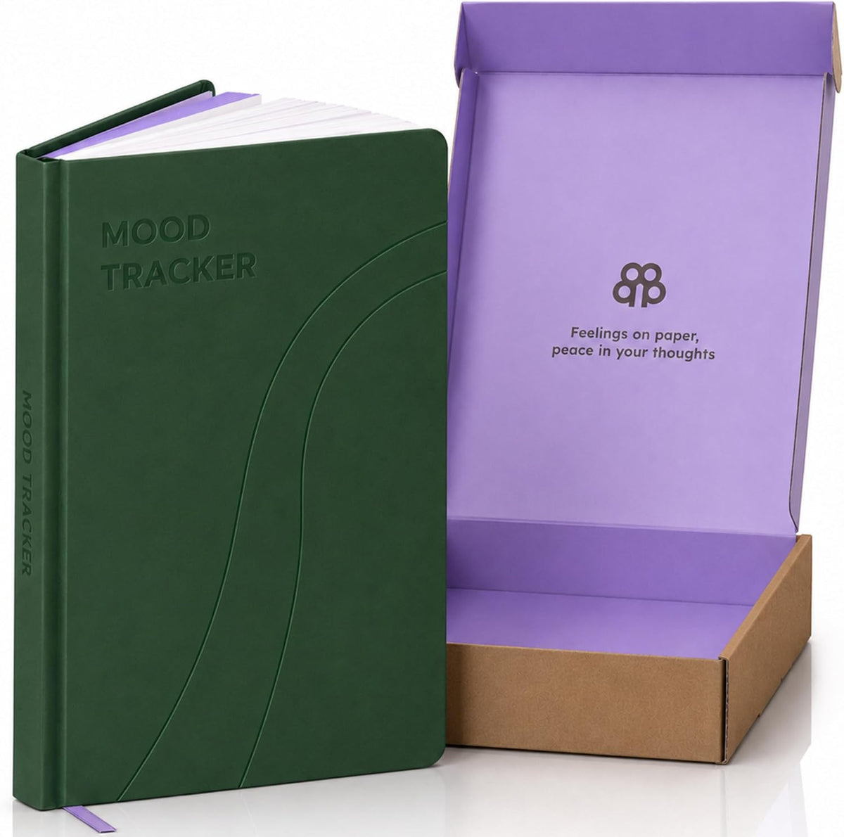 Mood Tracker Journal – Guided 353 Prompts, Gift for Mental Wellness