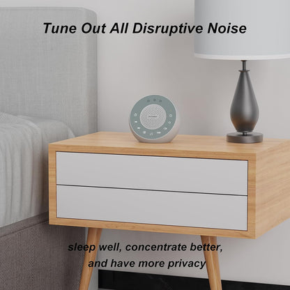 Housbay White Noise Machine with 31 Soothing Sounds, 5W Loud Stereo Sound, Auto-Off Timer, Adjustable Volume, Sleep Sound Machine for Baby, Kid, Adult -Wood Grain