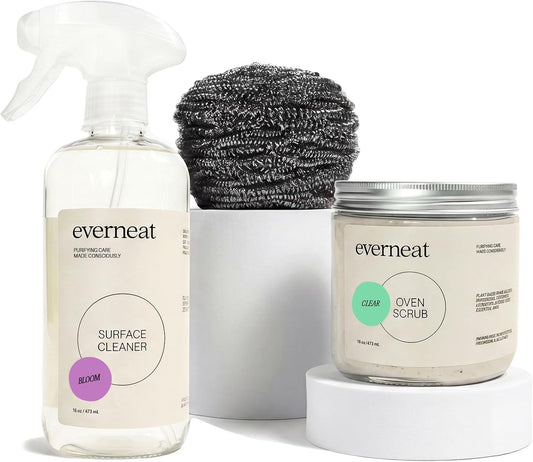 Everneat Oven Scrub – Natural Heavy-Duty Oven Cleaner (16oz) | Fume-Free Degreaser for Racks, Doors & Grates | Non-Toxic, Safe for All Oven Types (Unscented)