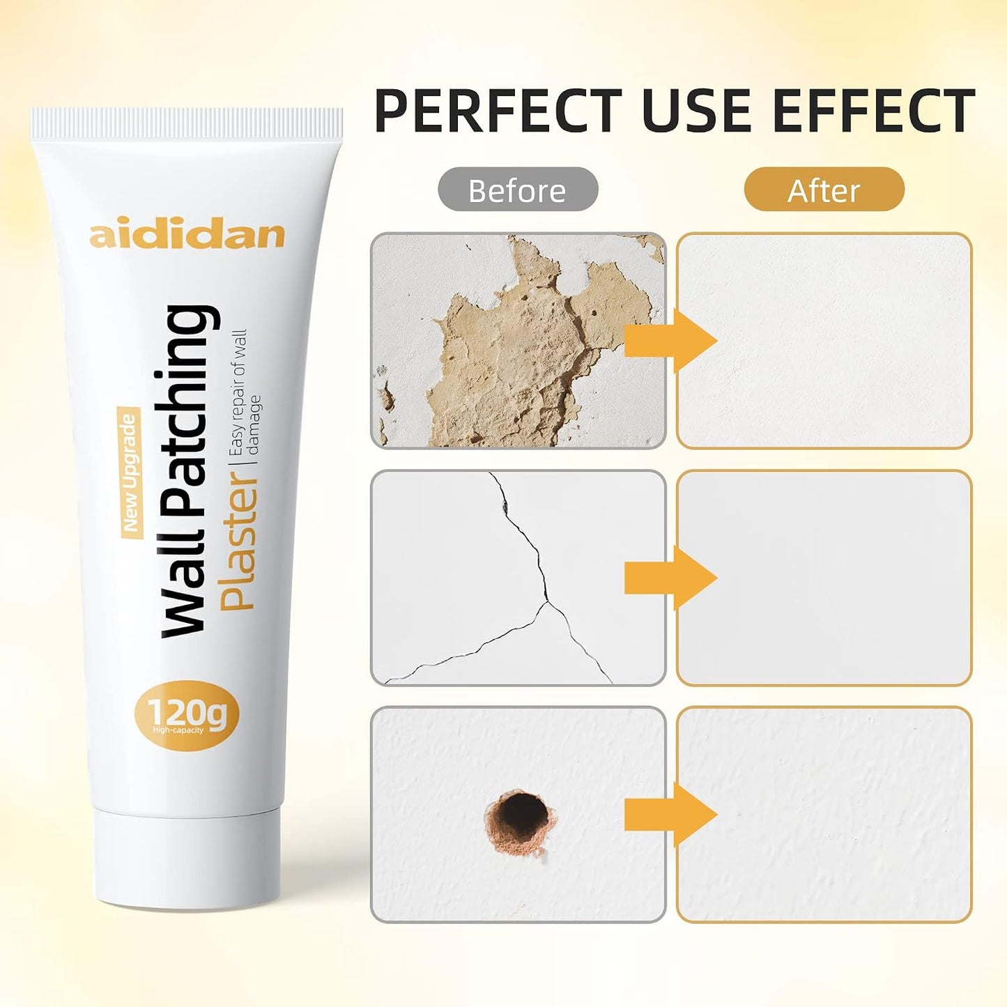 Drywall Repair Kit Wall Patch Repair Kit Spackle Wall Repair Paste | Wall Mending Agent with Scraper, Quick Fix Solution for Home Wall, Wall Surface Hole & Scratch Repair