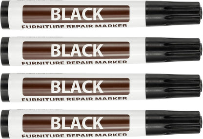 PATIKIL 4Pcs Furniture Markers Touch Up, Furniture Repair Kit Wood Markers for Scratches Wood Floor Holes Tables, Grey