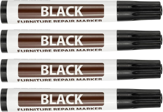 PATIKIL 4Pcs Furniture Markers Touch Up, Furniture Repair Kit Wood Markers for Scratches Wood Floor Holes Tables, Grey