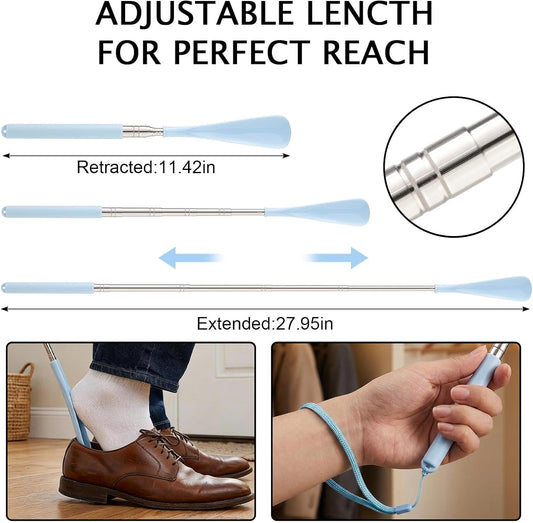 Telescoping Shoehorn Handle Retractable Telescopic Shoehorn Foldable Shoehorn Shoe Puller Adjustable Shoe Aids