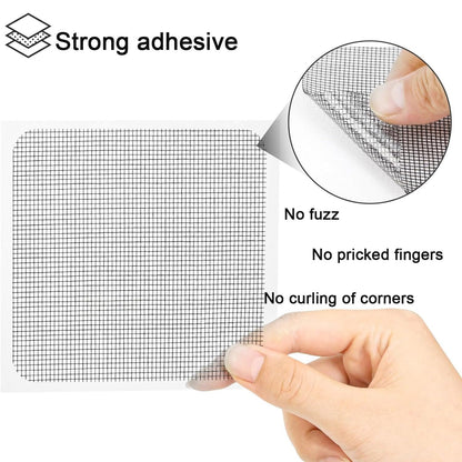 Black Window Screen Repair Tape（2" W×80" L） Strong Adhesive Screen Repair Tape Fiberglass Screen Tape Mesh Repair for Covering Windows or Doors Pet Mesh Cage Tears Holes