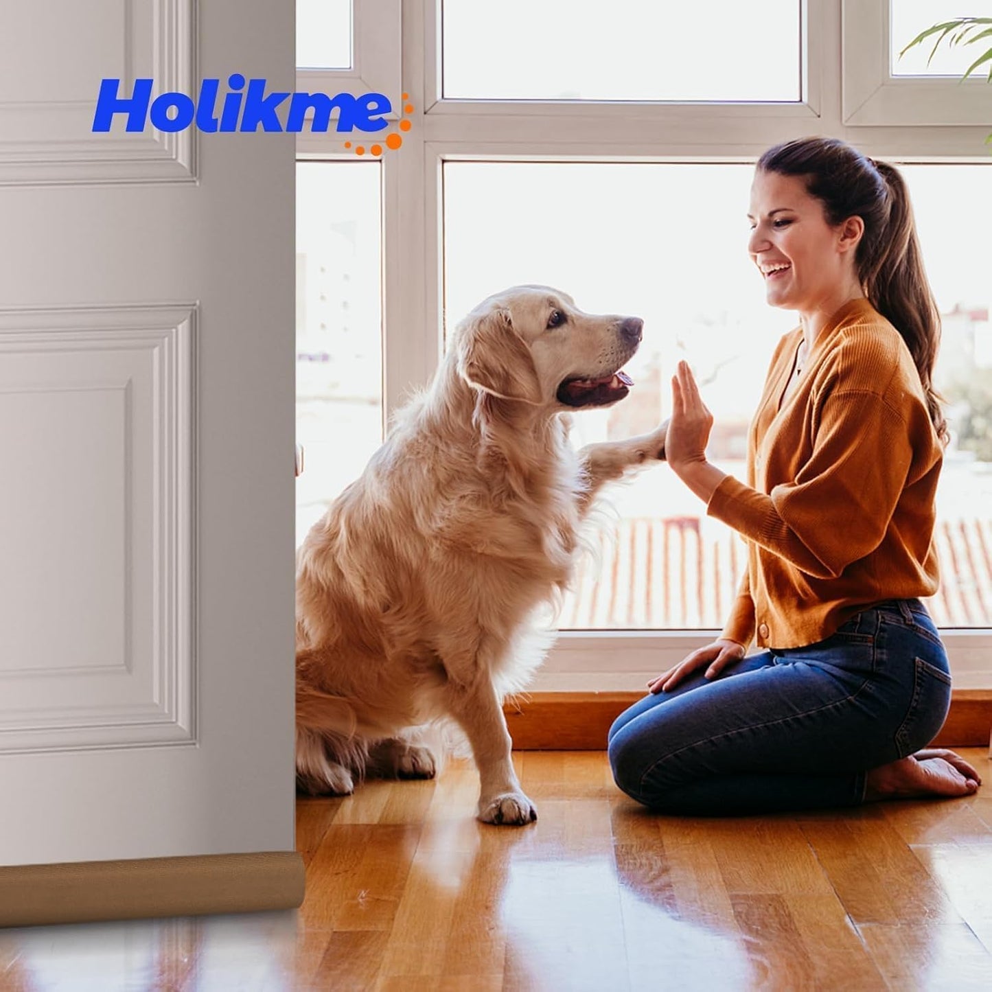 Holikme Under Door Draft Stopper Door Seal Gap Filler Weather Stripping | 36 Inch Soundproofing Noise Blocker Window Breeze Adjustable Draft Blocker for Bottom of Door Stop Light, Air, Dust, Gray