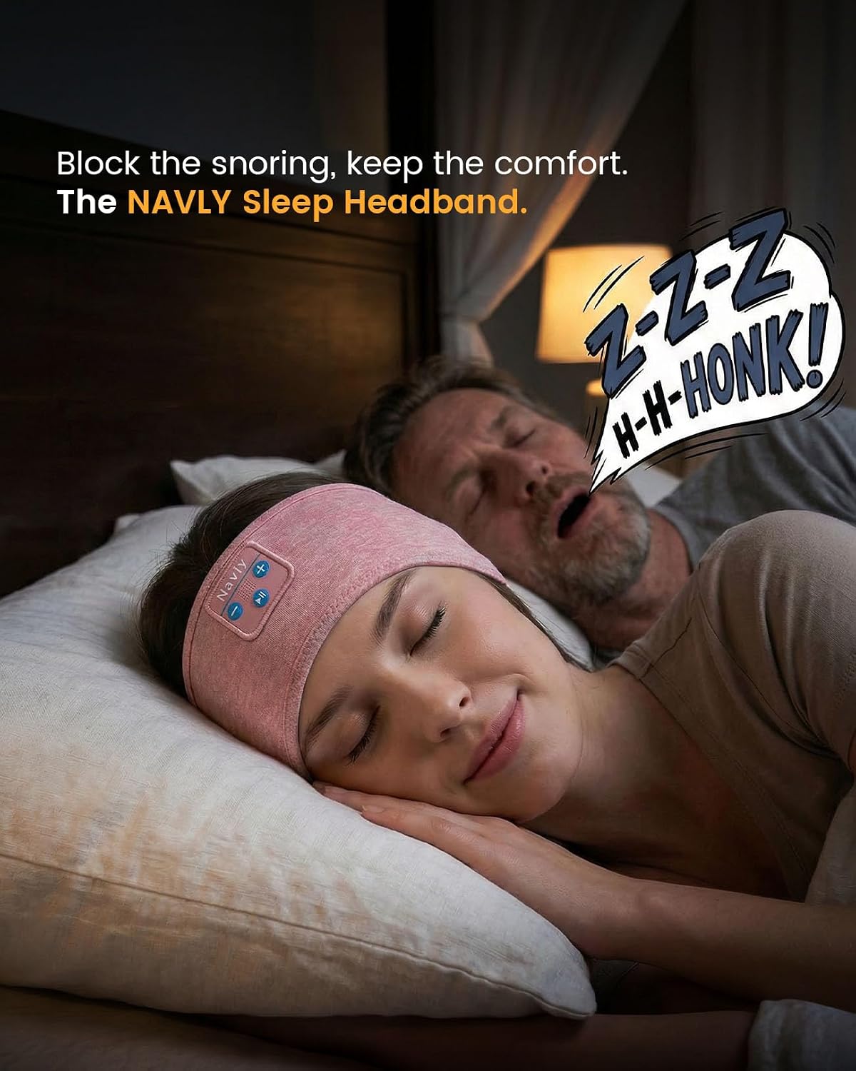 Navly Sleep Headphones Bluetooth Headband for Side Sleepers