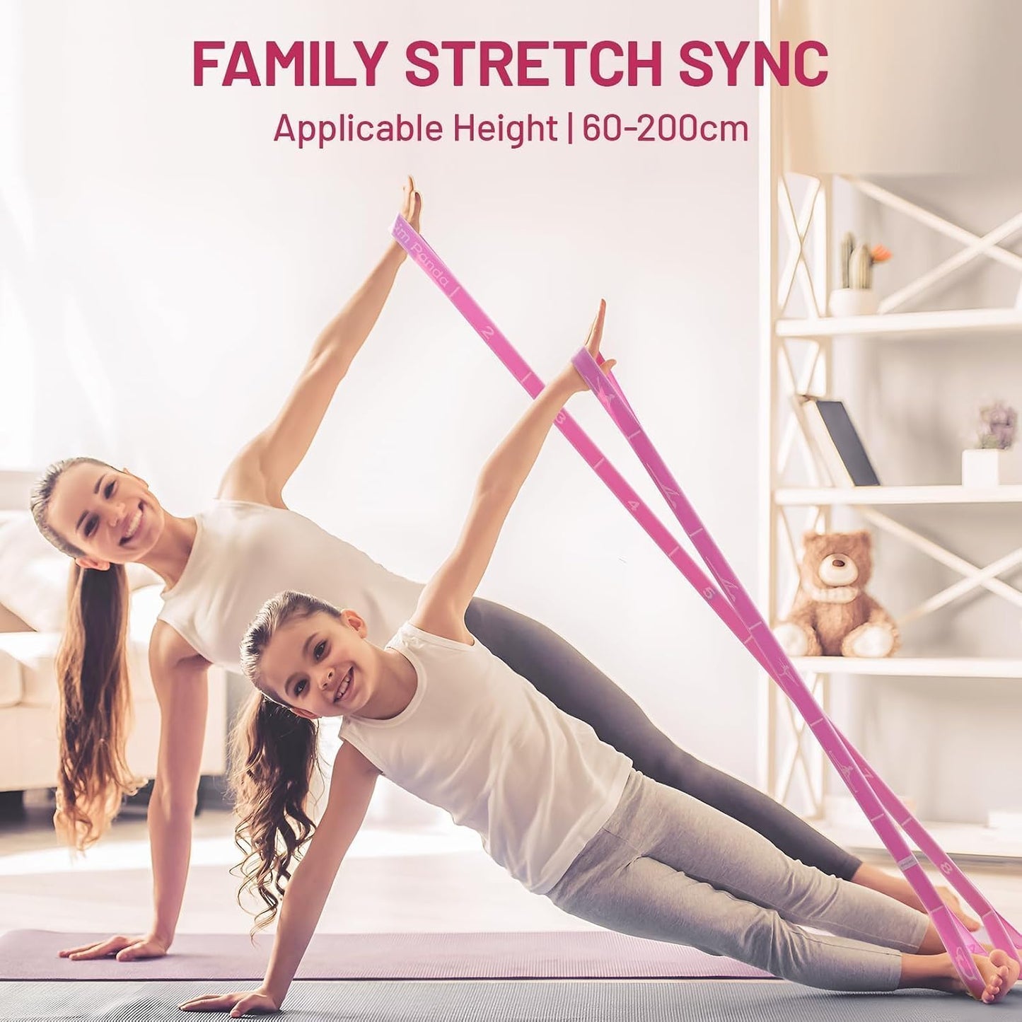 Stretch Strap, Multi-Loop for Physical Therapy,Elastic Yoga Stretching Strap for Dance,Yoga, Pilates & Gymnastics Exercise, Ballet Stretching Band for Flexibility, Leg Stretching