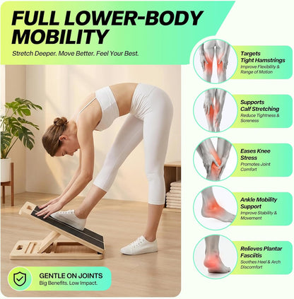 Slant Board, Adjustable Calf Stretch Board for Ankle Mobility