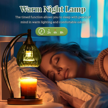 Candle Warmer Lamp with Timer and Dimmer - Electric Melter for Scented Jar Candles - Housewarming, New Home Decor