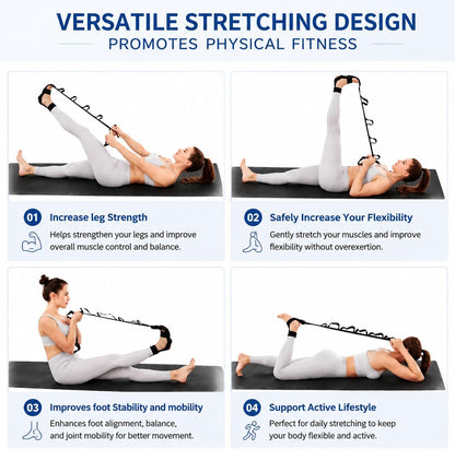 1pc Yoga Stretch Strap for Foot and Calf Stretching, Multifunction Leg Stretcher Band with Loops for Yoga, Flexibility Training, Dance, Exercise and Muscle Stretching