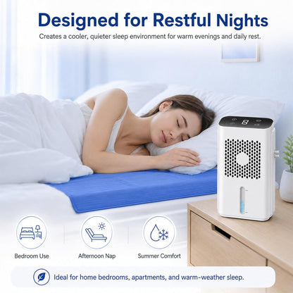 Bed Cooling System with LCD Display & Silent Water Pump Single | Portable Mattress Cooler for Hot Sleepers, Night Sweats Relief, Summer Sleep Optimization for Single/Double Beds