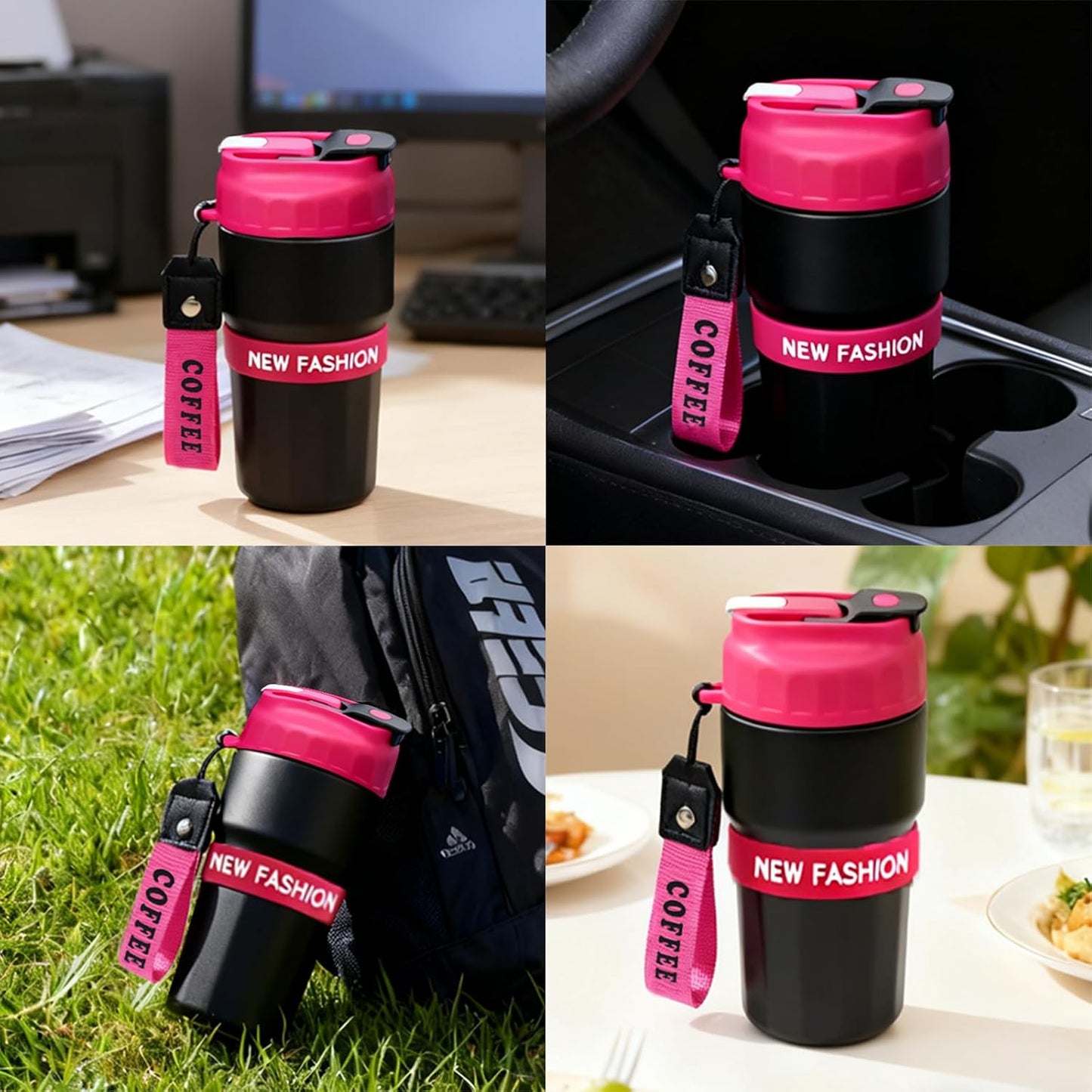 Portable 16OZ Insulated Tumbler with Magnetic Tea Infuser, Water Bottle | Stainless Steel, BPA-Free, Magnetic Detachable Strainer, One-Touch Brewing, For Loose Leaf Tea, Gift for Men & Women