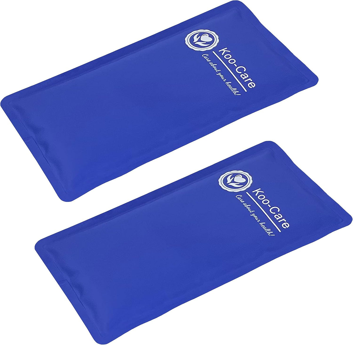 Koo-Care Large Flexible Gel Ice Pack for Injuries Reusable Hot Cold Compress - Fit for Shoulder Arm, Back, Hip, Knee, Shin, Foot Pain Relief, Swelling, Physical Therapy (L, 11" x 14") Pack of 2