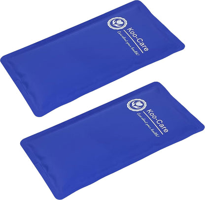 Koo-Care Large Flexible Gel Ice Pack for Injuries Reusable Hot Cold Compress - Fit for Shoulder Arm, Back, Hip, Knee, Shin, Foot Pain Relief, Swelling, Physical Therapy (L, 11" x 14") Pack of 2