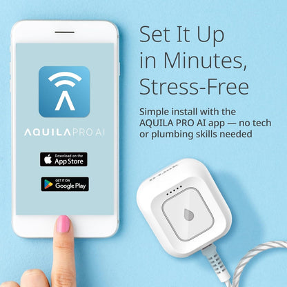 D-Link Next-Gen WiFi Water Leak Detector Starter Kit with 2 sensors—Loud 100 dB Sound Alarm—App Alert—LED Strobe Light—No Hub Required—Works with Google—1000ft Ultra-Long Range—Expandable (SW-A11KT)
