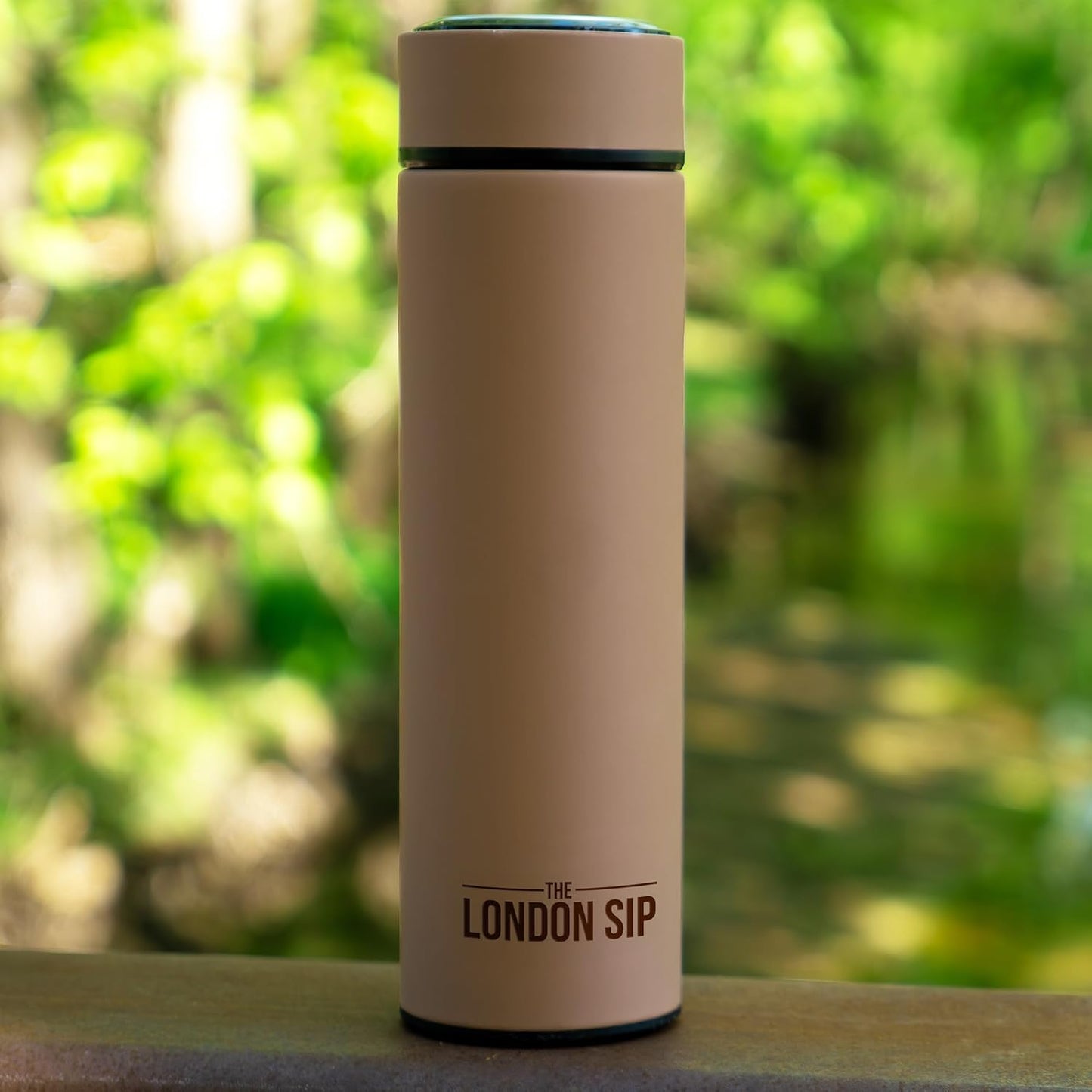 London Sip Multi-Purpose Tea Infuser Travel Mug and Tumbler Fruit Infuser Flask Hot and Cold Double Wall Stainless Steel Thermos with Extra-Long Infuser, Midnight Teal