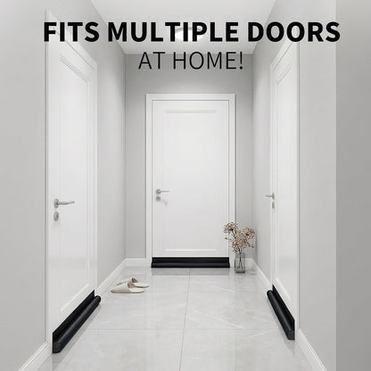 MAXTID Door Draft Stopper 36 Inch Black Adjustable Door Draft Blocker Front Door Draft Guard for Bottom of Doors Weather Stripping Door Seal Strip