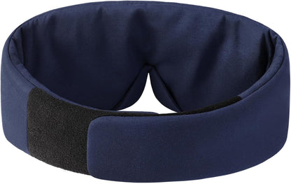 ALASKA BEAR Wraparound Style Organic Cotton Eye Mask with Padded Nose, Big Wide Headband and Large Coverage Ear Muff Sleeping Mask with Bottom Flap for Full Blackout, Dark Grey