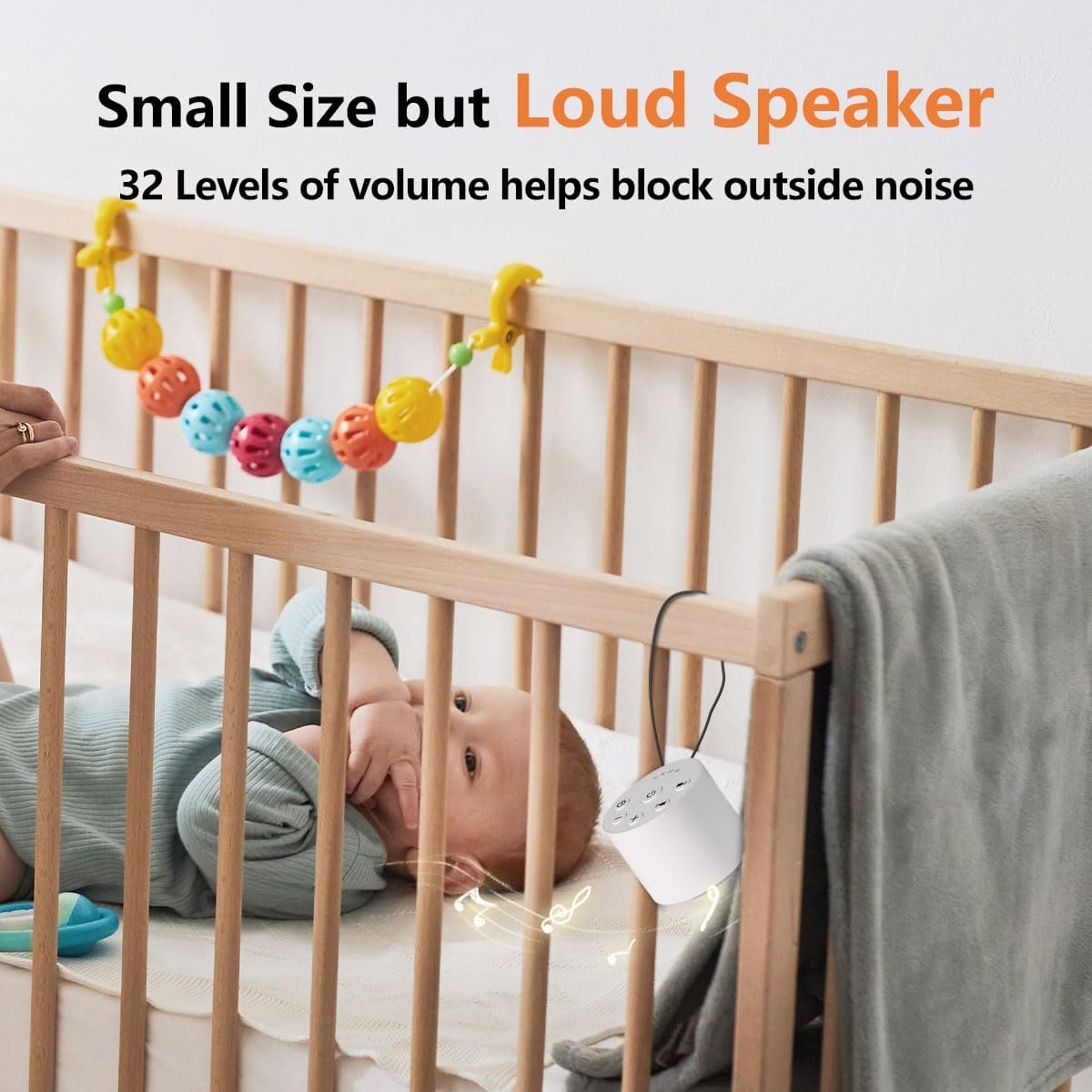 Color Noise Sleep White Noise Portable Sound Machines with 30 Soothing Sounds 32 Levels Volume Compact 4 Timer Options Auto-Off and Memory Function for Travel Home Everyone