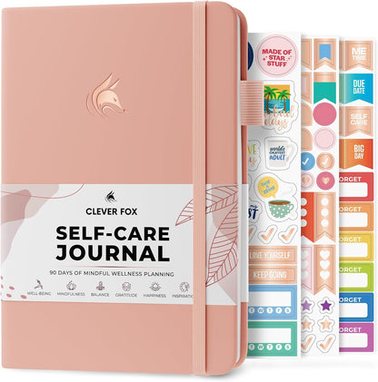 Clever Fox Self-Care Journal for Women, Daily Planner 5.8x8.3 Aquamarine | 3-month mental health journal, habit tracker, wellness journaling supplies for women & teen girls, gratitude & mood log
