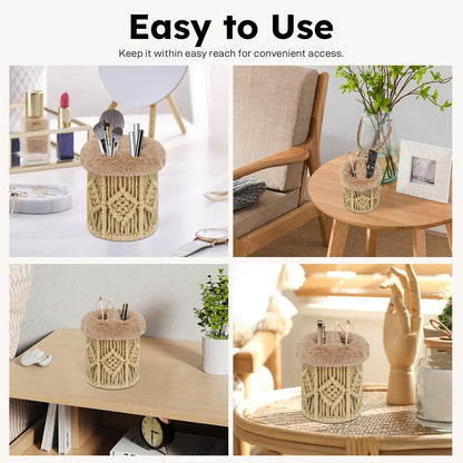 2 in 1 Glasses Holder, Anti-scratch Plush Lined Eyeglass Holder Stand for Nightstand Desk Eye-glass Storage Organizer