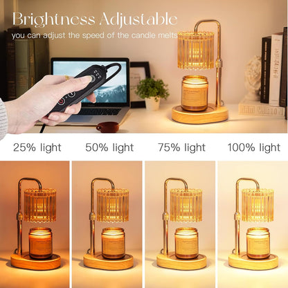 Candeldo Candle Warmer Lamp with Timer: Black Wax Melt Warmer