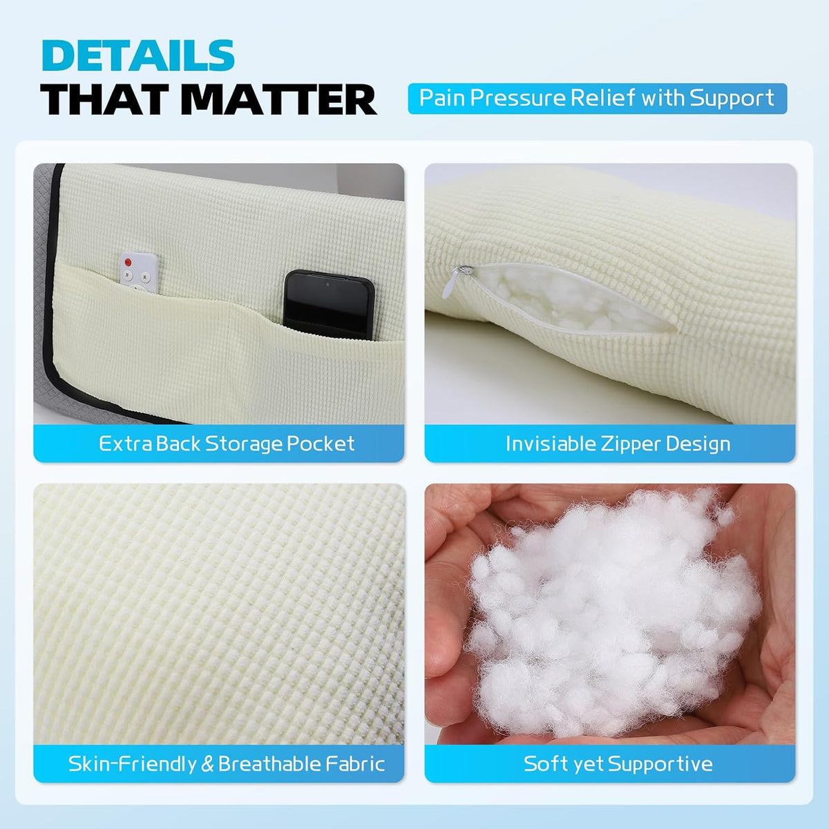 Recliner Head Pillow for Neck, Recliner Pillow for Headrest, Sofa, Chair