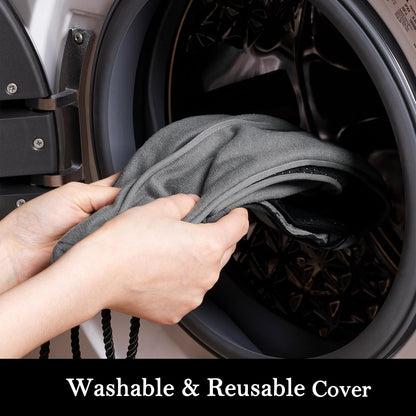 Door Draft Stopper, Removable Washable Cover, 38", Gray | Weighted Gap Filler, Blocks Hot and Cold Air, All-Season Seal, Easy Install, Noise & Wind Blocker, Home Essentials