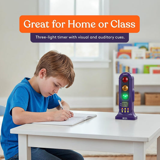 Special Supplies Stoplight Audio Visual Timer for Kids with Lights and Stopwatch Timer - Home and Classroom Timer for Time Management and Routines - Ages 3+